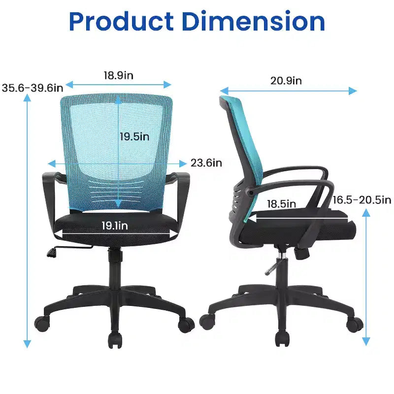 Sedia da ufficio direzionale ergonomica con supporto lombare schienale in rete traspirante regolabile in altezza