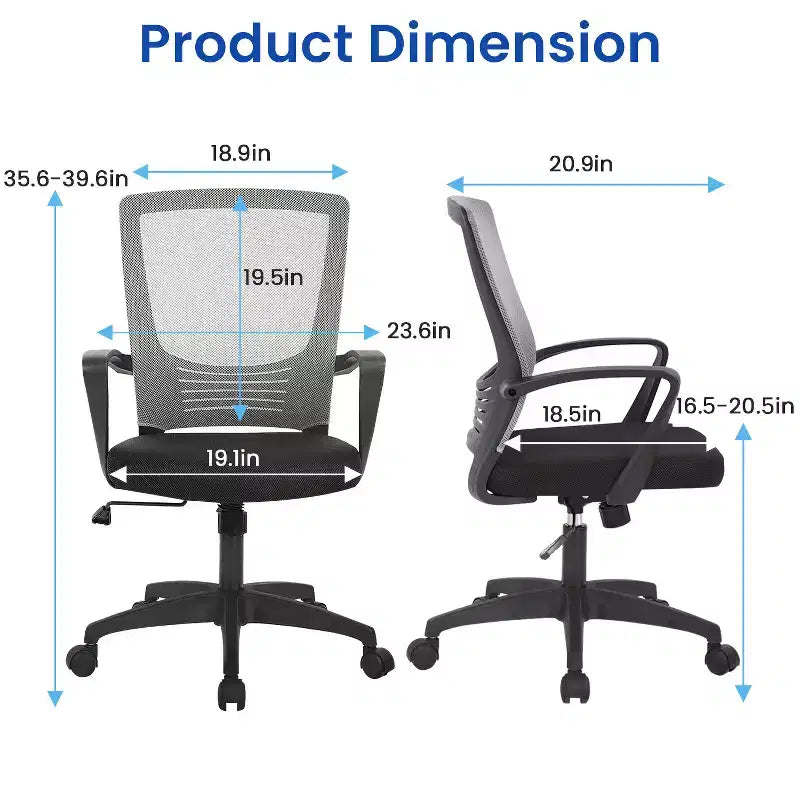 Sedia da ufficio direzionale ergonomica con supporto lombare schienale in rete traspirante regolabile in altezza