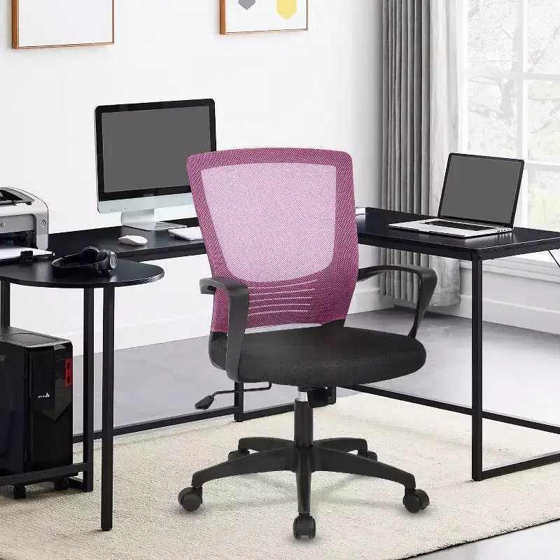 Sedia da ufficio direzionale ergonomica con supporto lombare schienale in rete traspirante regolabile in altezza