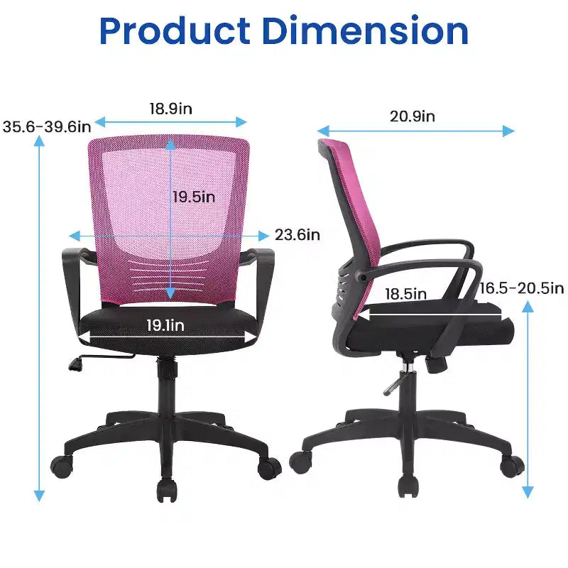 Sedia da ufficio direzionale ergonomica con supporto lombare schienale in rete traspirante regolabile in altezza
