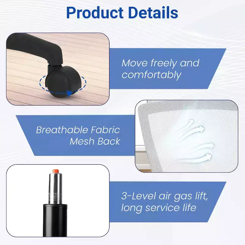 Sedia da ufficio direzionale ergonomica con supporto lombare schienale in rete traspirante regolabile in altezza