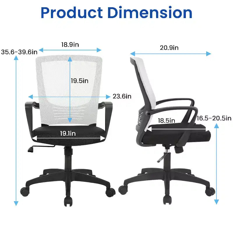 Sedia da ufficio direzionale ergonomica con supporto lombare schienale in rete traspirante regolabile in altezza