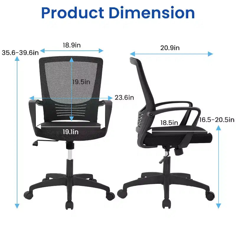 Sedia da ufficio direzionale ergonomica con supporto lombare schienale in rete traspirante regolabile in altezza
