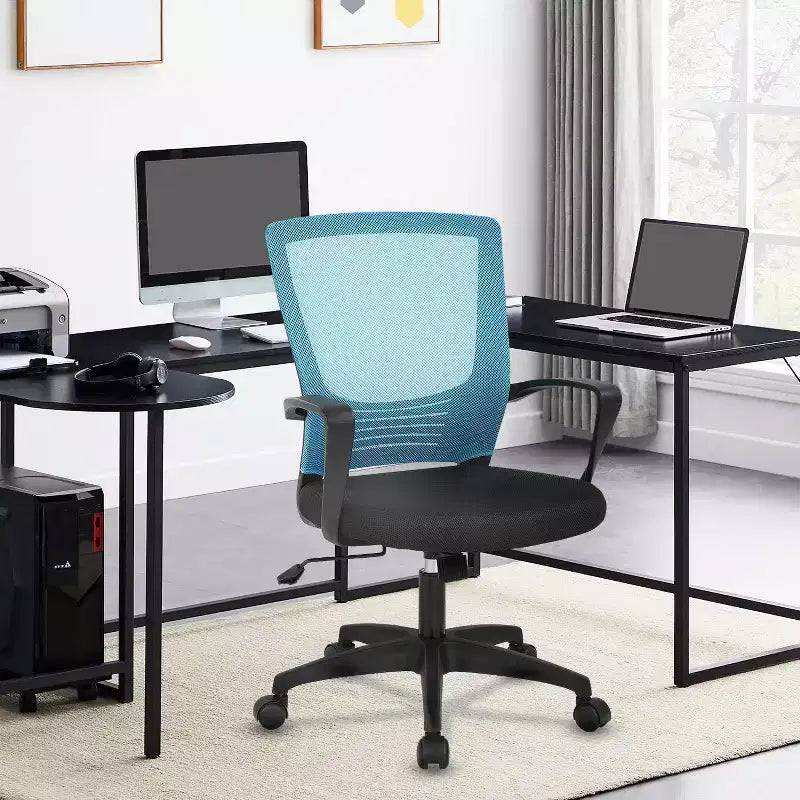 Sedia da ufficio direzionale ergonomica con supporto lombare schienale in rete traspirante regolabile in altezza