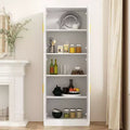 Famapy 5-Shelf Kitchen Cabinet Pantry Cabinet 4-Door Adjustable Shelves