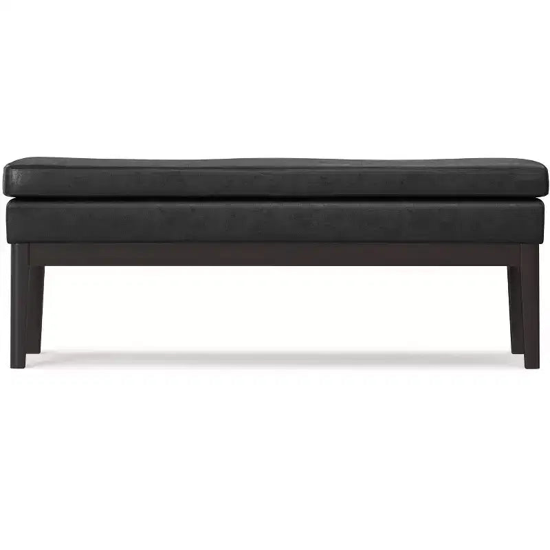 Panca Ottomana Mid-Century Larga 45 Pollici in Similpelle Vegana