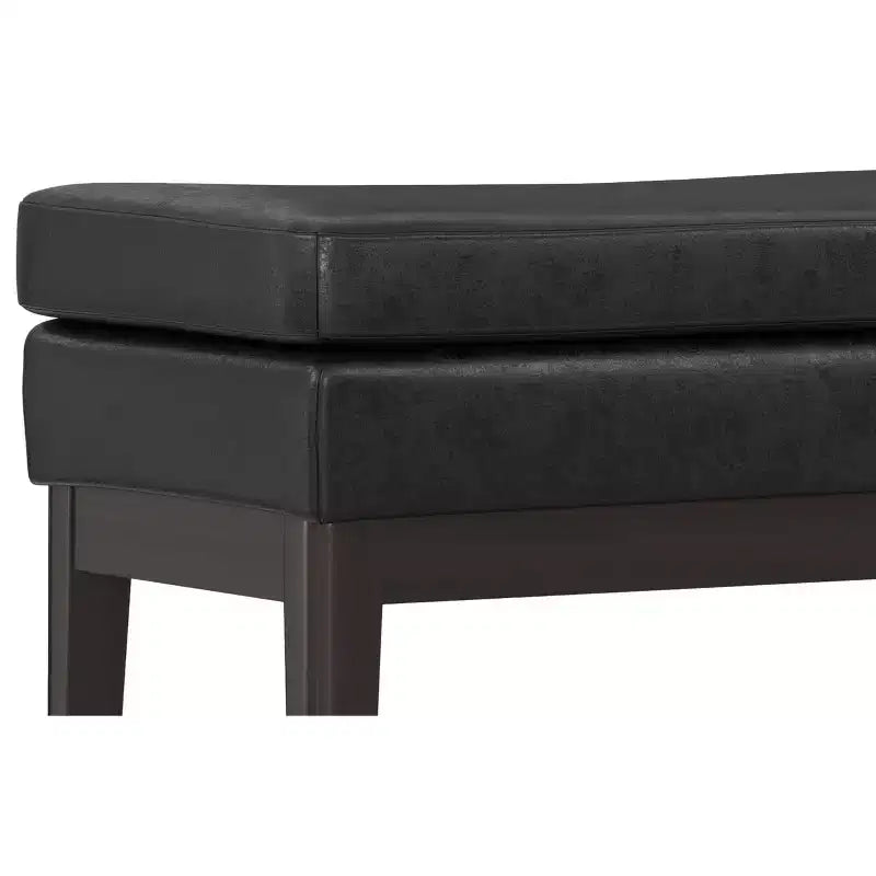 Panca Ottomana Mid-Century Larga 45 Pollici in Similpelle Vegana