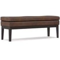 Bragg 45 inch Wide Mid Century Ottoman Bench in Vegan Faux Leather