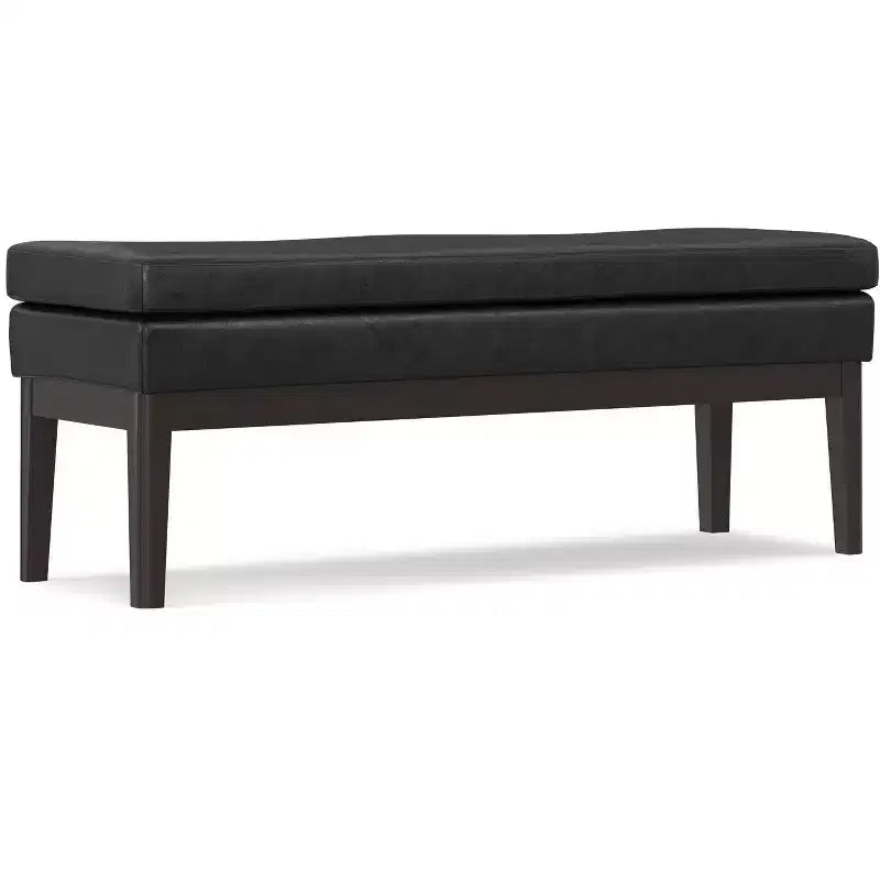 Panca Ottomana Mid-Century Larga 45 Pollici in Similpelle Vegana