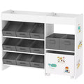 11-Bin Kids Toy Storage Organizer with Cabinet Shelf Playroom Nursery Furniture 31.5H