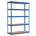 5 Tiers Garage Storage Shelves, 2500LBS Capacity Metal Shelving Unit for Garage, Industrial, Warehouse, Kitchen, Closet, 60 W x 24 D x 71 H, Blue
