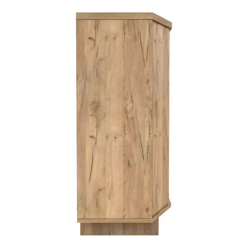 Mobile bar 4 bottiglie Farmhouse in rovere chiaro con griglia - Credenza con ripiani regolabili