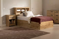 Letto singolo: stile scandinavo con 3 cassetti contenitore, struttura in truciolare laminato