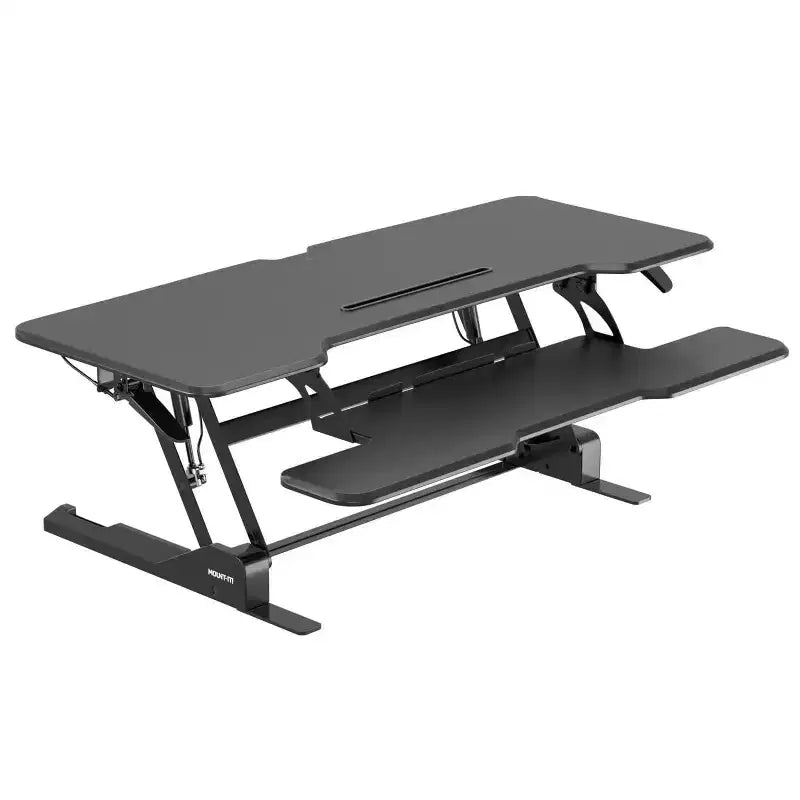 Mount-It! Large Standing Desk Converter with 47 Desktop, Black
