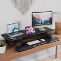 Convertitore da Scrivania Grande con Piano da 47", Nero