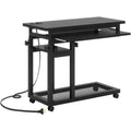 Scrivania mobile portatile, tavolino per laptop regolabile in altezza con ruote