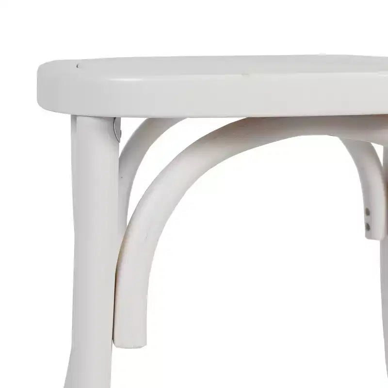 Sedia da pranzo in legno massello con design impilabile, schienale decorato e finitura elegante